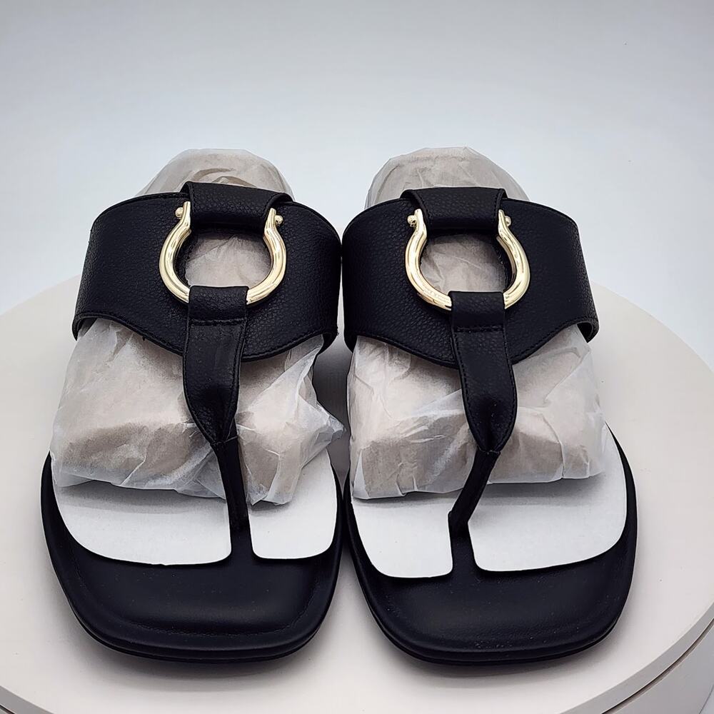 NEW - Giani Bernini YurnieEP Black Thong Slide Sandals Women's 11 M - Picture 5 of 7